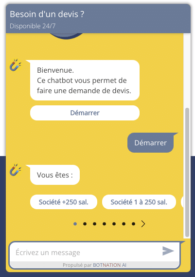 Collecte de leads automatisée avec un chatbot Botnation