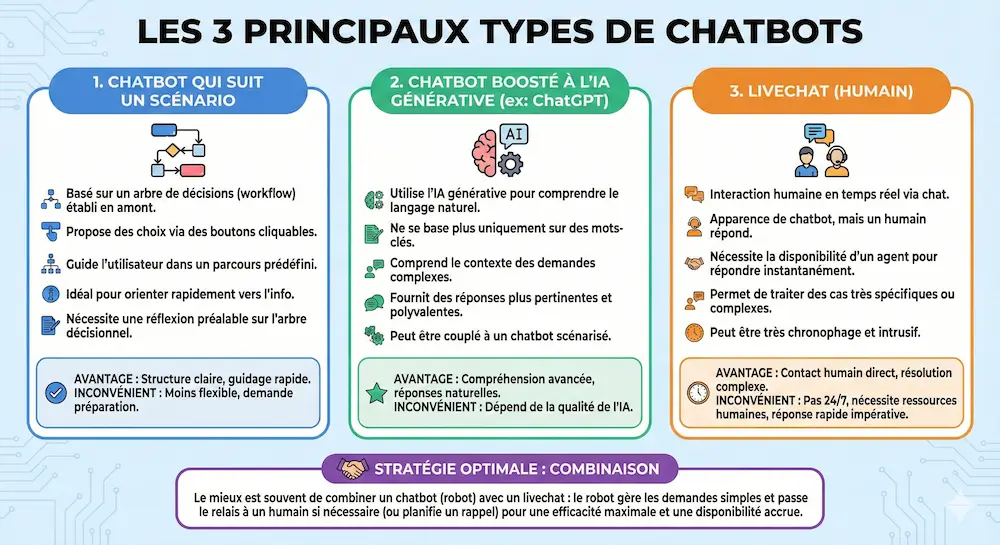types de chatbot